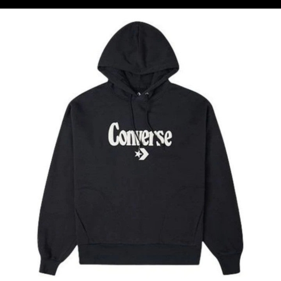 Converse Logo Embroidered Loose Fleece Hoodie size SMALL *NWTS* - Picture 1 of 7